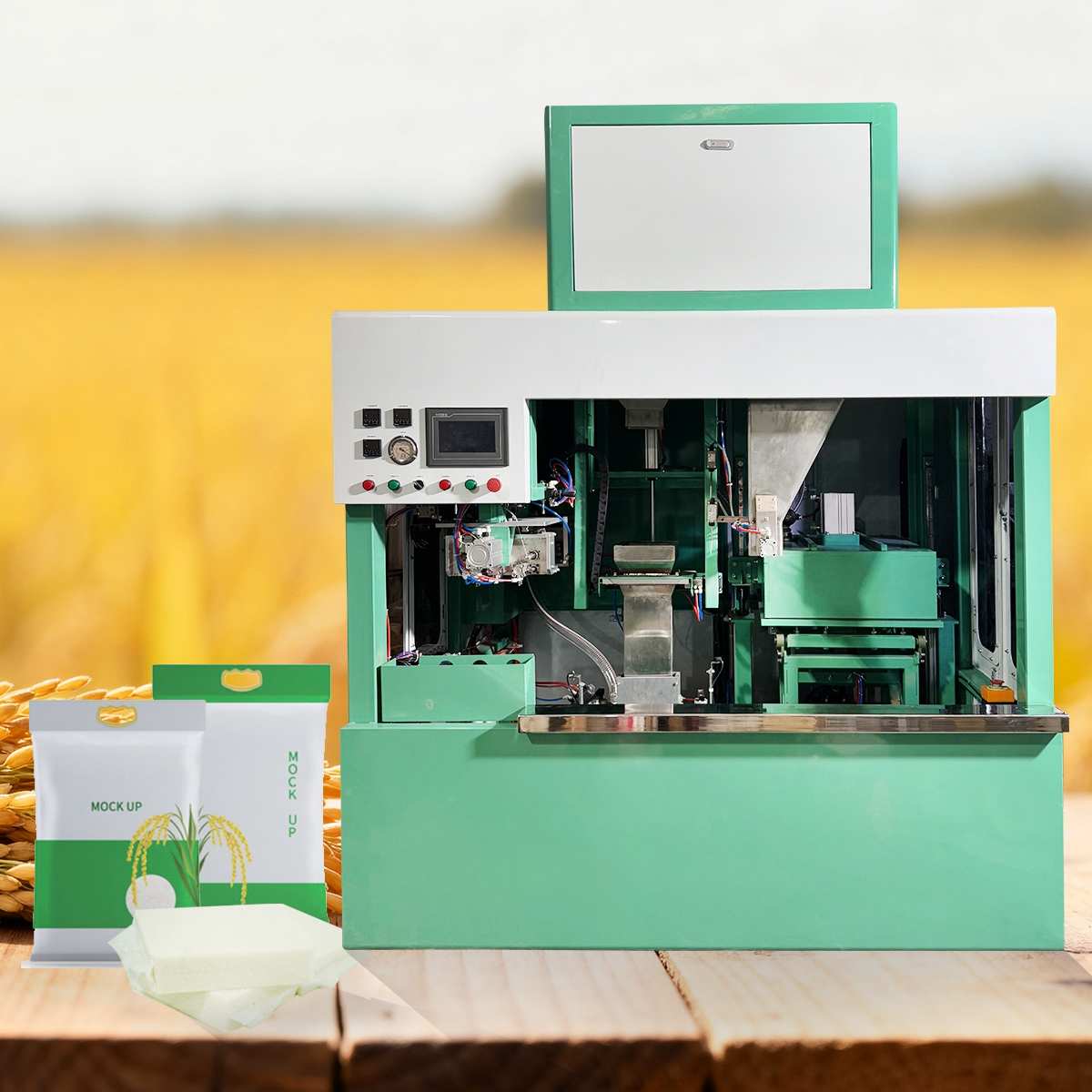 dual-station rice packing machine